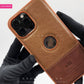HBD Logo Cut Leather Case with Microfibre Lining