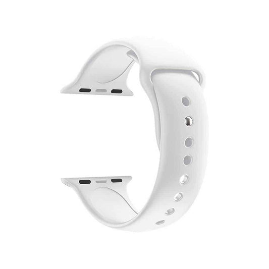 White Silicone Sports Apple Watch Band