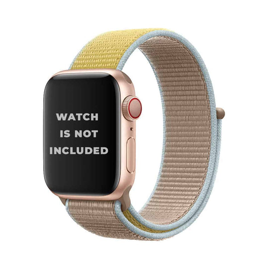 Khaki-Yellow Dual Color Nylon Apple Watch Band (42-44MM)