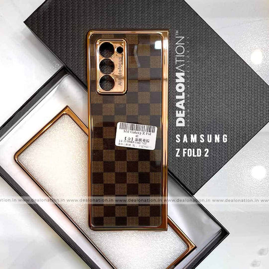 BROWN Checks Luxury Case Samsung - Z Fold 2