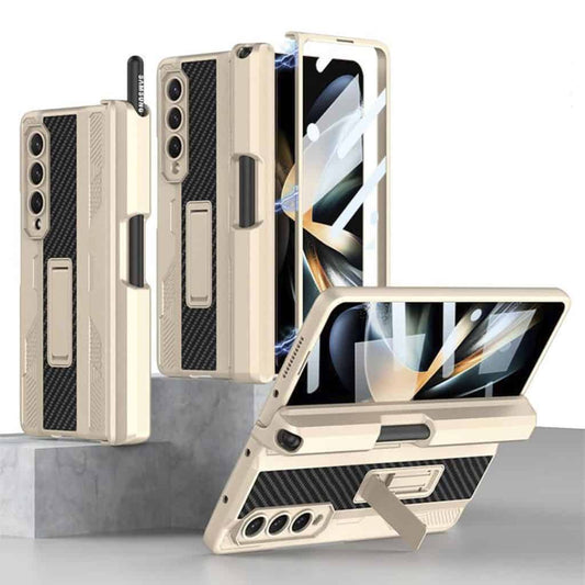 Ultra Rugged Z Fold 4 Case with Pen Slot and Front Magnetic Glass