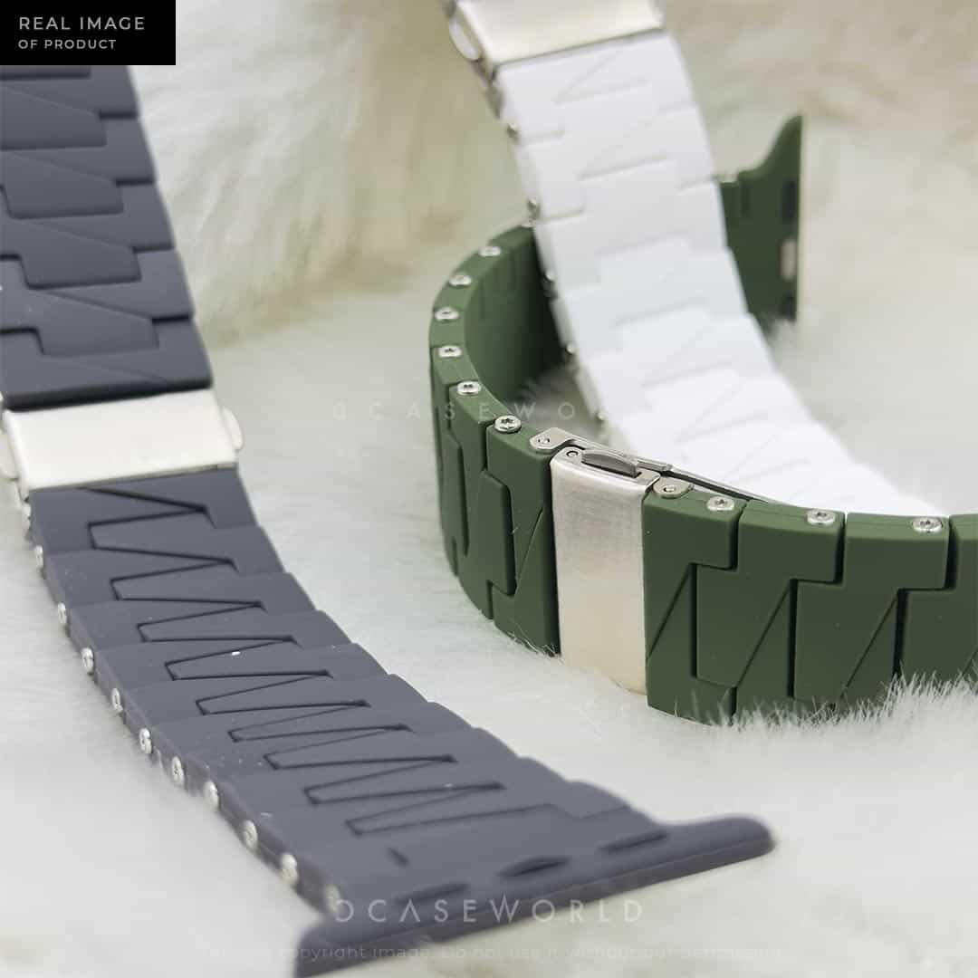 Silicon Armani Style Link Bracelet 42-44-45 MM