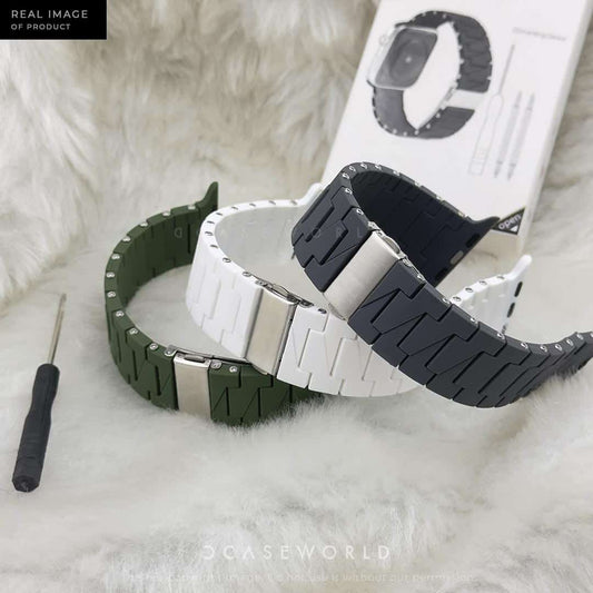 Silicon Armani Style Link Bracelet 42-44-45 MM