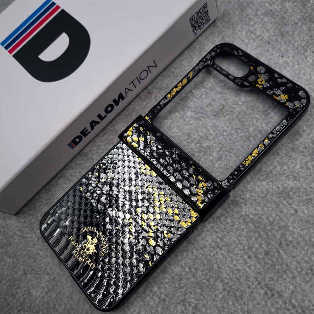 Santa Barbara Serpente Luxe Leather Case for Samsung Galaxy Z Flip