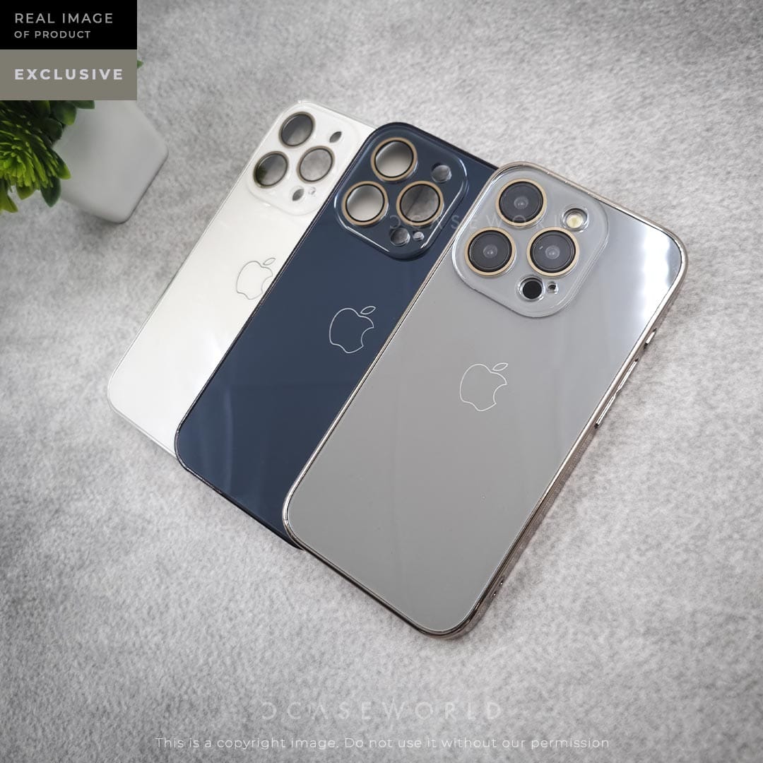 Glossy Glass Back with Camera Protection