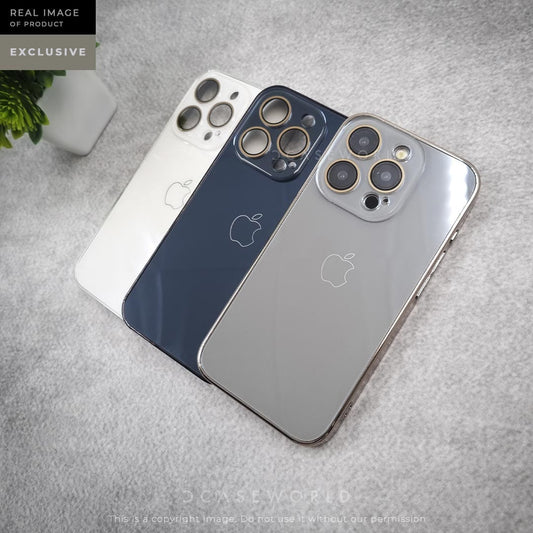 Glossy Glass Back with Camera Protection