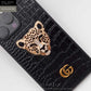 Luxury 3D Golden Tiger Croco Leather Premium Case