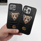 Luxury 3D Golden Tiger Croco Leather Premium Case