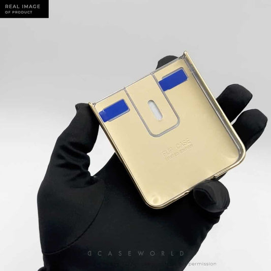 LUXE Premium Glass Back Case with Microfibre Cloth Inside – Z Flip 4