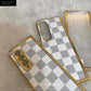 Checks with Chrome Sides and Glass Front Panel
