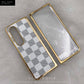 Checks with Chrome Sides and Glass Front Panel