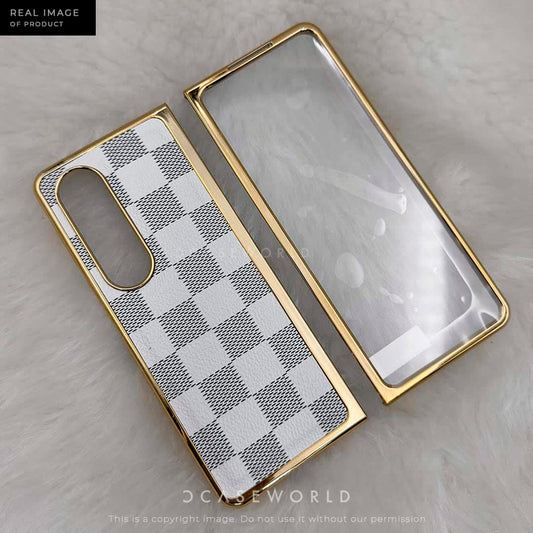 Checks with Chrome Sides and Glass Front Panel